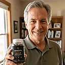 A man holding a bottle of HoneyFil